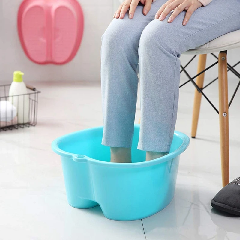 Household Plastic Foot Soak Basin Heightening Thickening Foot Soaking Bucket Massage Health Foot Bath Footbath