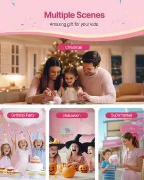 Elektrický stroj na cukrovou vatu SucceBuy, komerční výrobník cukrové vaty s miskou z nerezové oceli o průměru 20,5 palce, odměrka na cukr, růžová 6 nejlepší prodej stroj na cukrovou vatu na baterie - №6