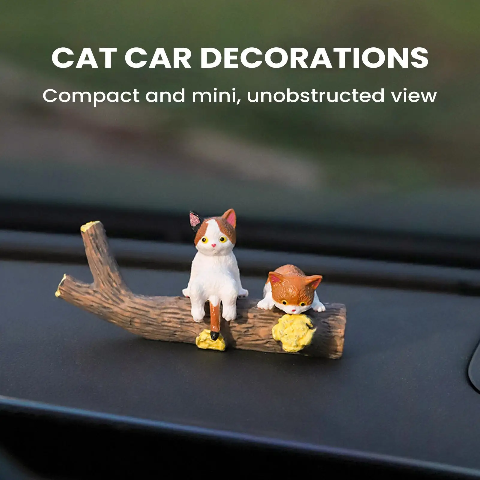 Cute Kitten Decoration Creative Sleeping Cat Doll Home Ornaments Toys Cat for Car Computer Bedroom Office Adorable Gifts