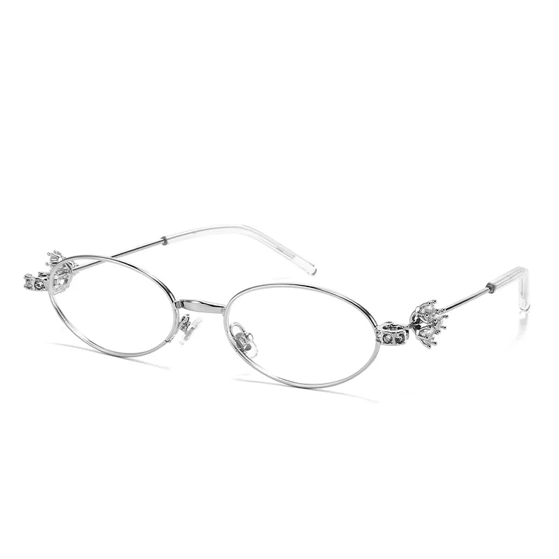 Luxury Brand New Small Oval Rimless Glasses With Anti Blue Light Eyeglasses for Women Ultralight Fashion Optical Eyewear - view 5