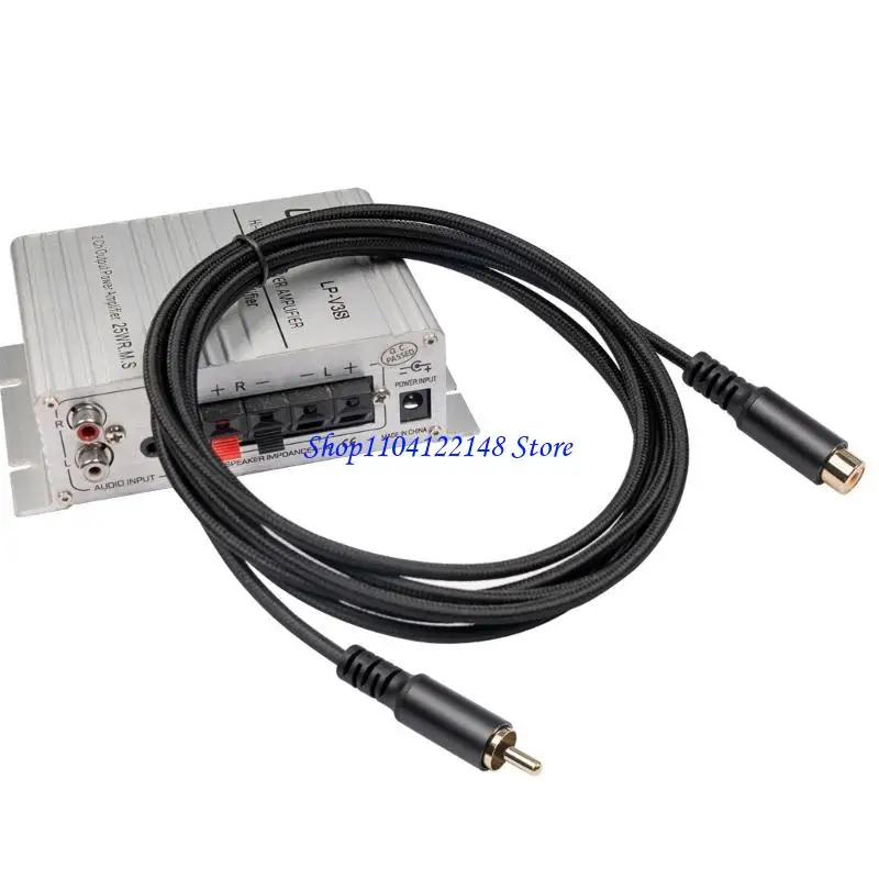 Cable extensión durabilidad P9FA, Cable extensión música macho a para subwoofers sistema HiFi