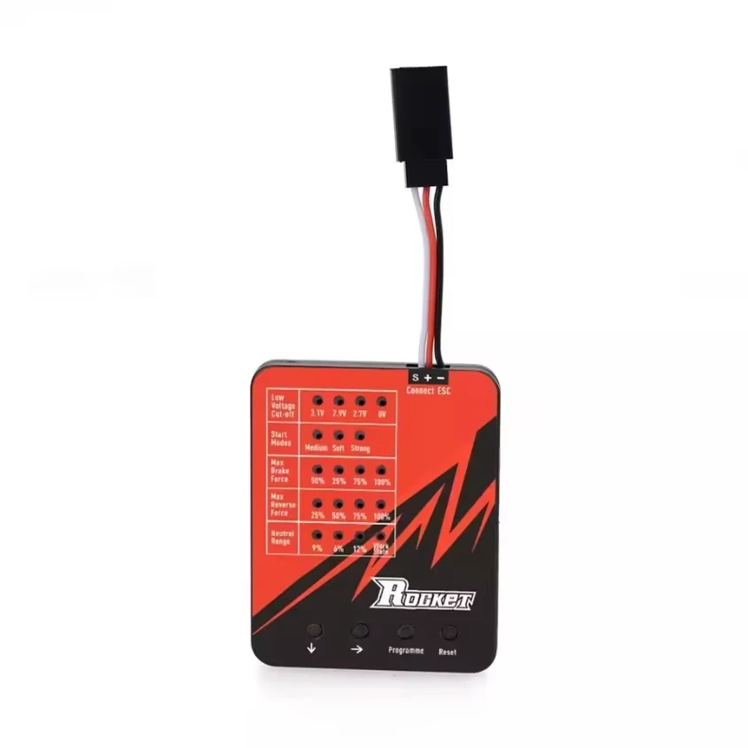 Rocket Mini 18A Brushless ESC with Program Card for 1/24 1/28 1/32 RC Drift Car & Mini-Z