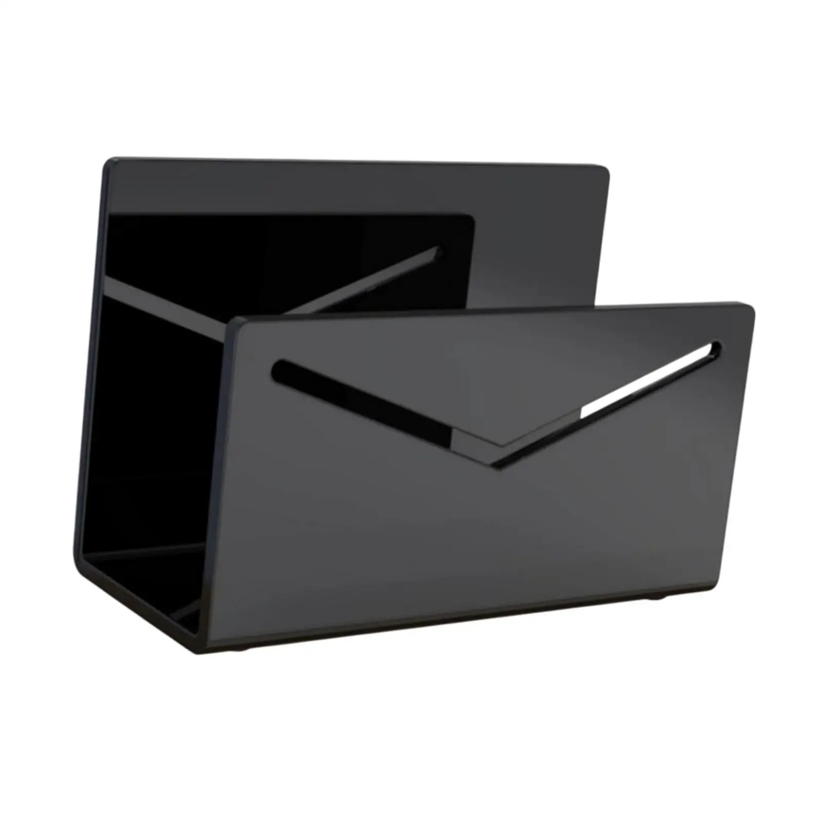 Countertop Acrylic Mail Holder Vertical Envelope Organizer Stand for Tidy Desk Document Storage