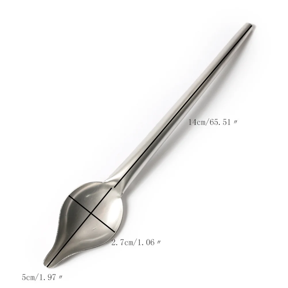 

2 pcs Stainless Steel Calligraphy Drawing Spoon Set Small Large For Dessert Sauce Chocolate Decor Baking Accessories Kitchen