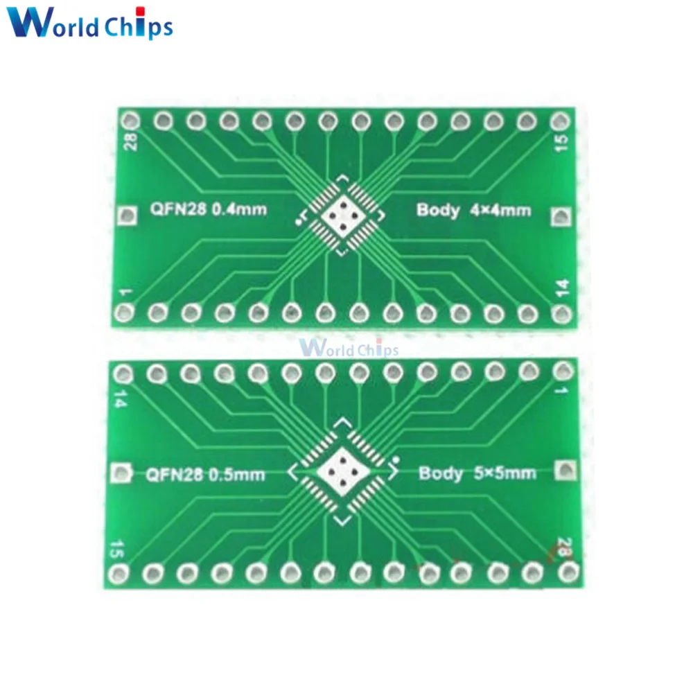 2 PCS/Lot QFN28 0.4mm 0.5mm to 2.54mm DIP Adapter PCB Board Converter