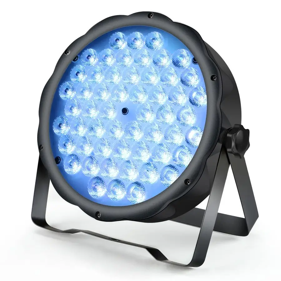 

LED Par Lights 54 x 1.5W, RGB Stage Lights DMX DJ Lighting Sound Activated with Stand, Strobe Light amp Wash Par Lighting DMX fo