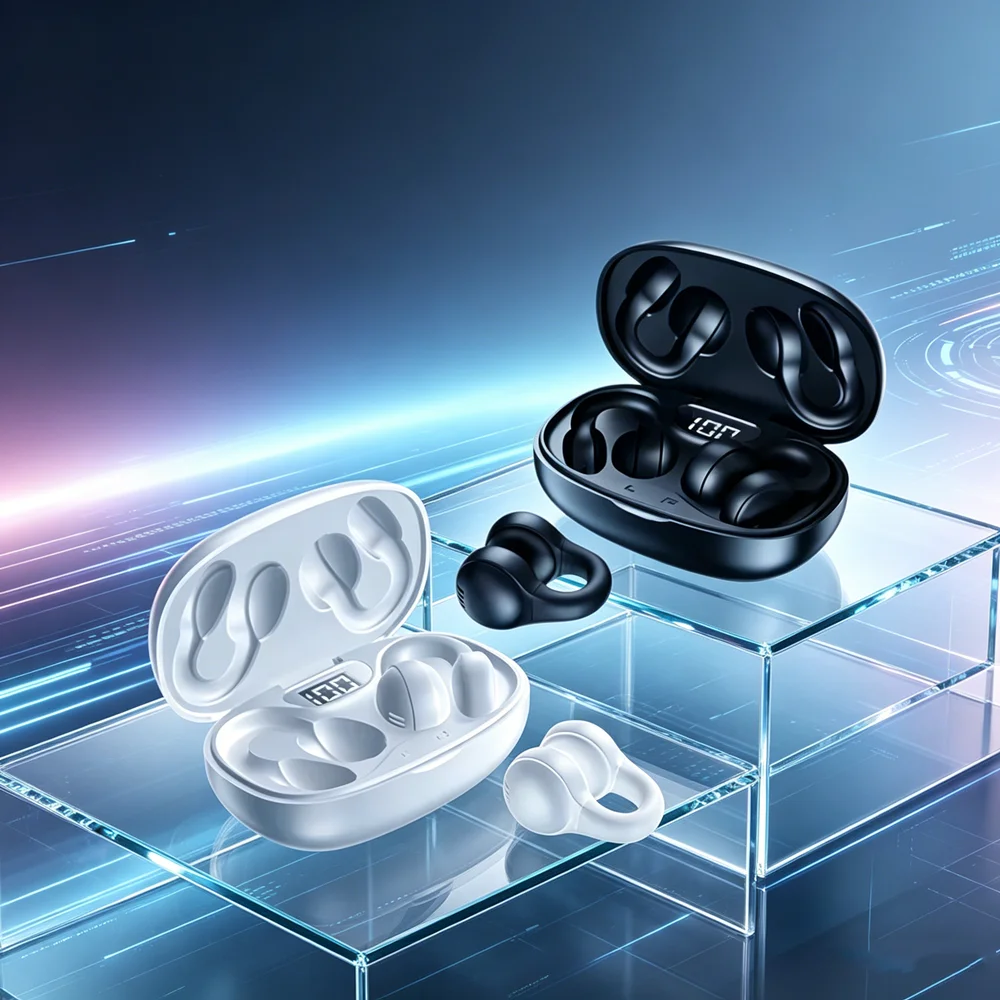 NEW Wireless Earphone Noise Reduction Bluetooth LDE Power Display Earbuds in-Ear Headsets with Mic Touch Control for Phone