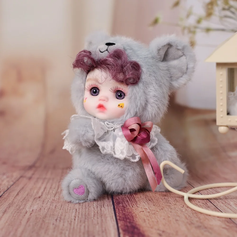 Cloveray Original 8 pouces Super mignon poupée en porcelaine Kawaii céramique visage corps en peluche poupée de haute qualité à la main collecte Art cadeau