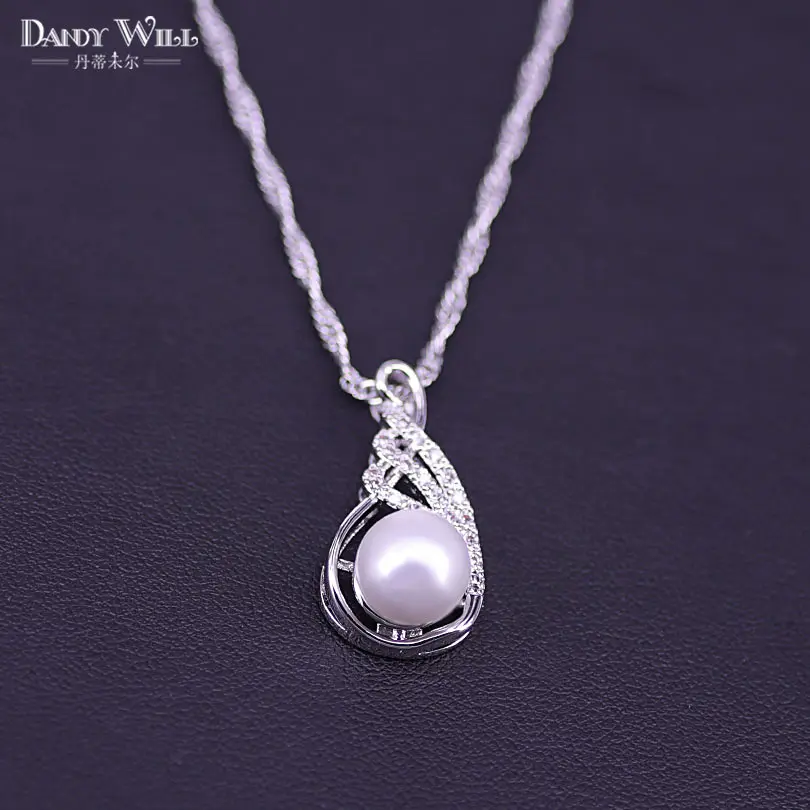 white pearl white zircon silver 925 costume jewelry for women drop earrings necklace ring set big sale