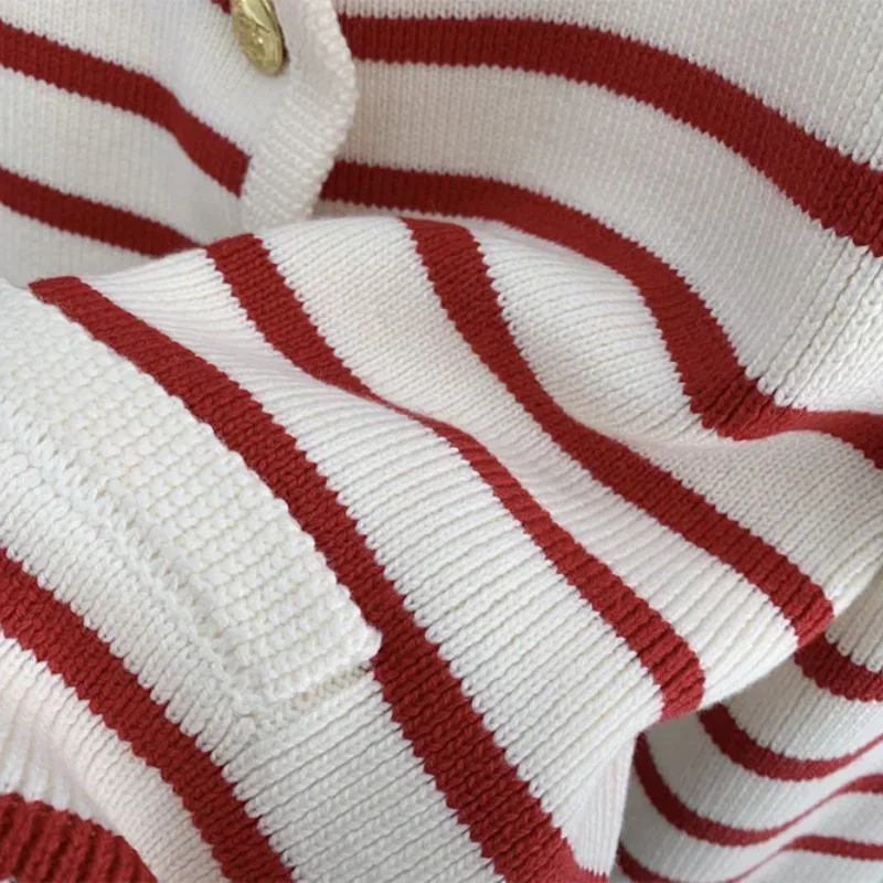Cardigan tricotérée pour femme, pull à une range, cardigans avec poche, cercle en métal, coréen, automne et hiver