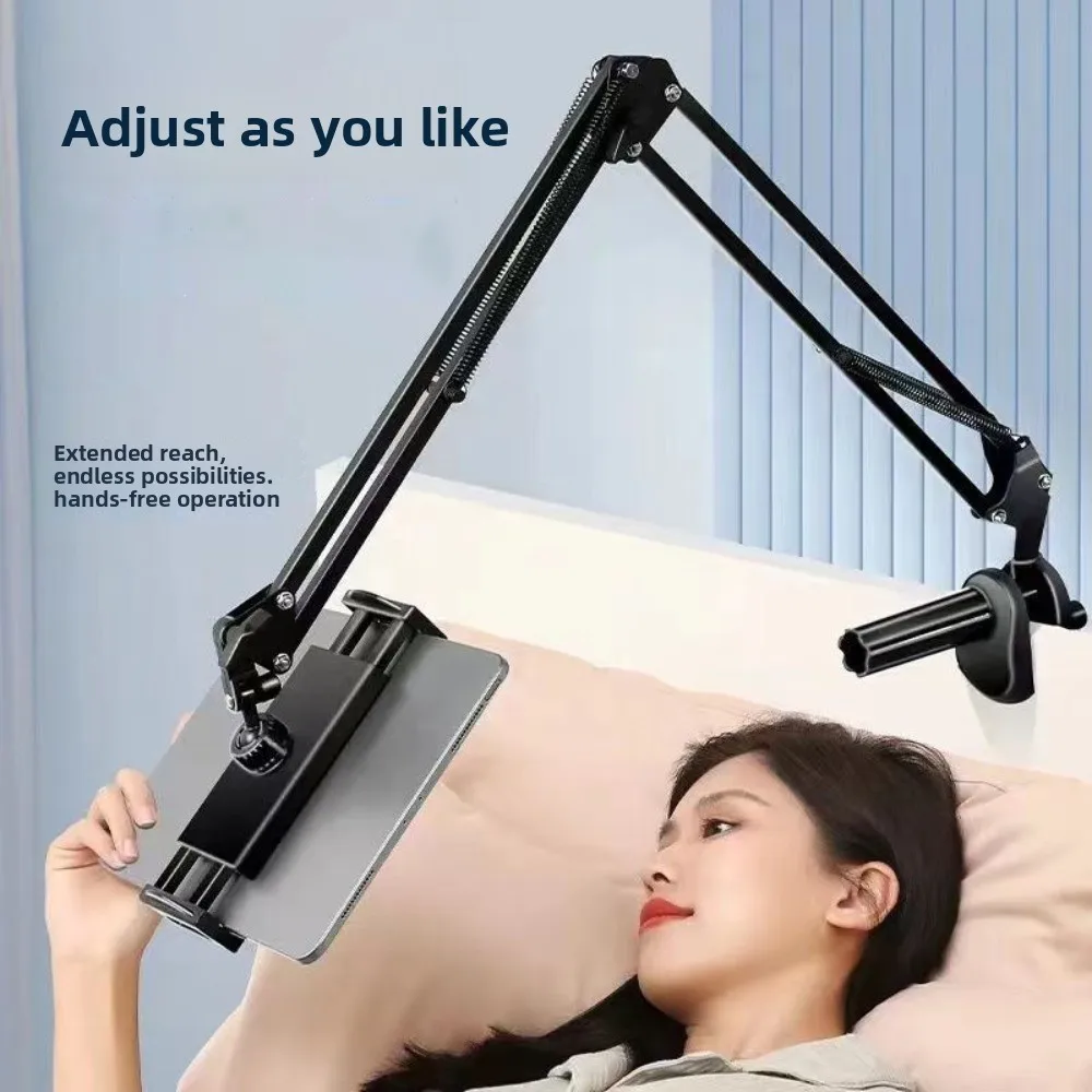 

360° Rotating Bed Tablet Stand Long Arm Universal Desktop Phone Mount Stand Steel Arm Flexible Tablet Phone Holder Office