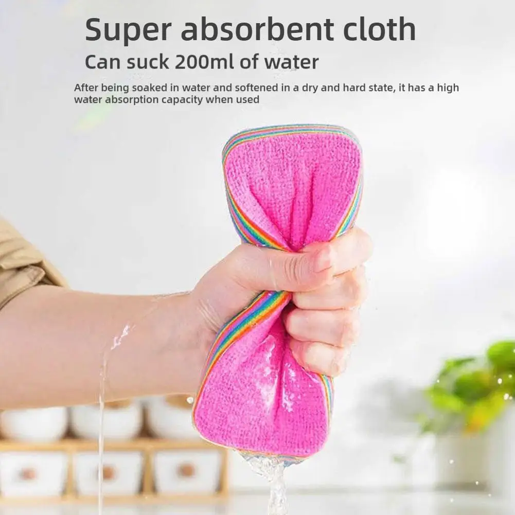 12-Layer Peelable Kitchen Cleaning Cloth Non-Stick Oil Thickened Scouring Pad Highly Absorbent Reusable Dish Towel
