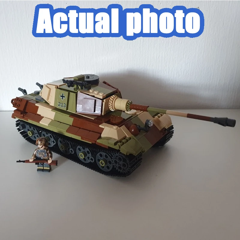 Kit Construction 2 Chars WW2 Tiger & Sherman M4 - 1184 Pièces Jouet Militaire Pour Enfants