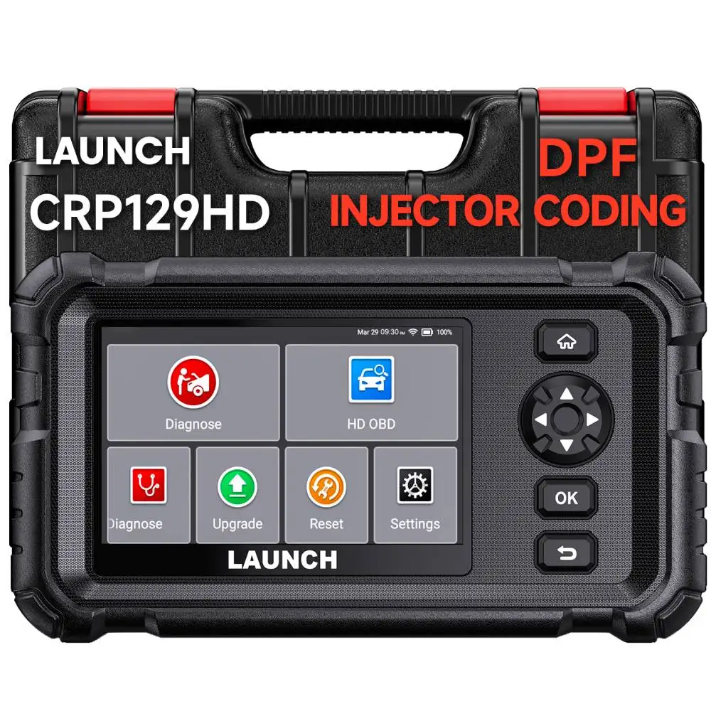 

Сверхмощный грузовик-сканер DPF Regen, полная система, дизельный диагностический сканер, инструмент, ограничение скорости, регулировка 7+, сброс, обслуживание LAUNCH CRP129 HD