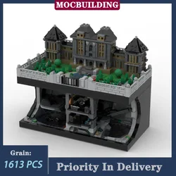 Batcave Architectural Street View Model Building Blocks MOC Batmobile Collection Toys Gifts