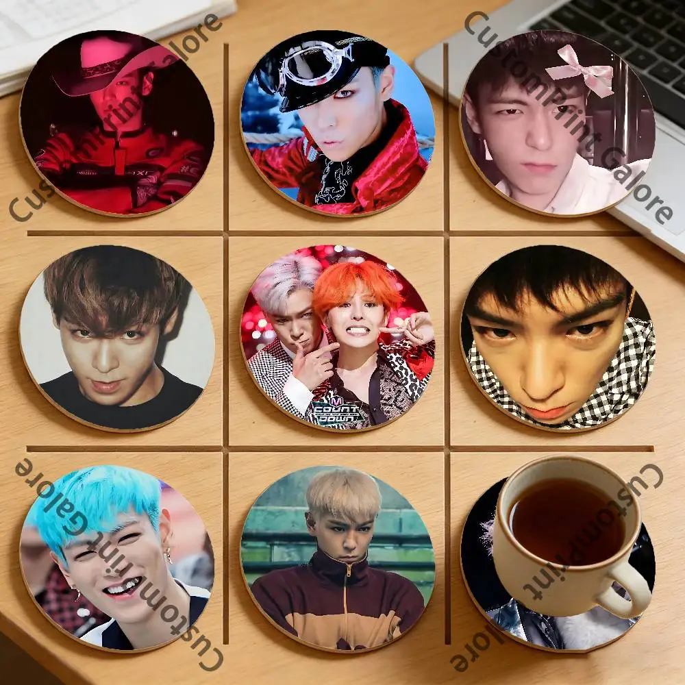 

T-TOP S-Seung-HyunS Heat-Resistant Pine Coasters Lightweight Sturdy for All Drinkware Easy to Clean