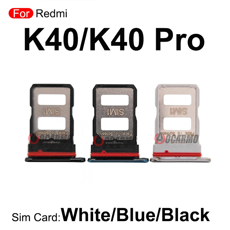 For Redmi K40 K40Pro Sim Card Sim Tray Holder Socket Slot Repair Replacement Parts