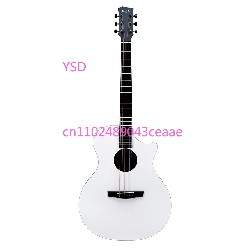Smart Guitar (High-Value Glacier White, 41-Inch Folk Style, Ideal for Beginner Girls)