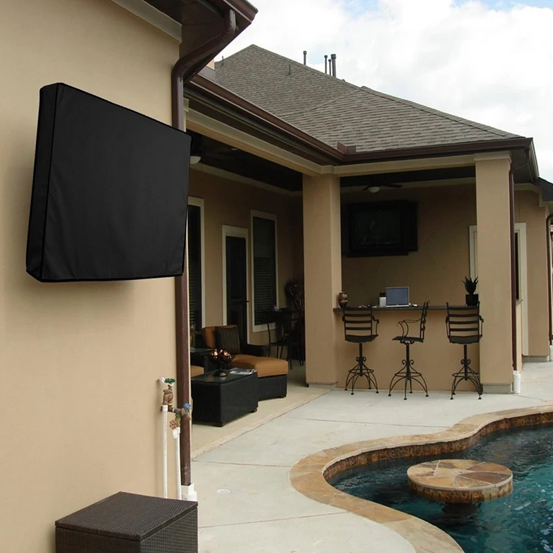 Outdoor TV Cover for 40 to 42 Inches LCD, LED, Waterproof, Weatherproof and Dust-Proof TV Screen Protectors (Black)-ABLA