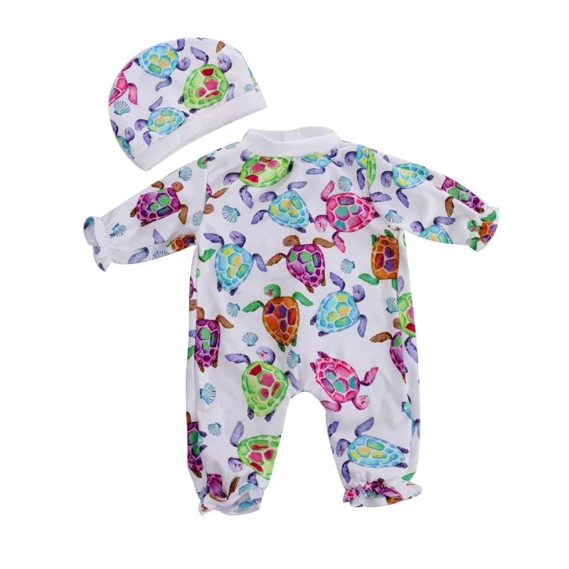 Costume de dessin animé mignon avec chapeau pour fille américaine, vêtements en beurre, poupées Reborn, accessoires de jouets animés, cadeau, 18 po