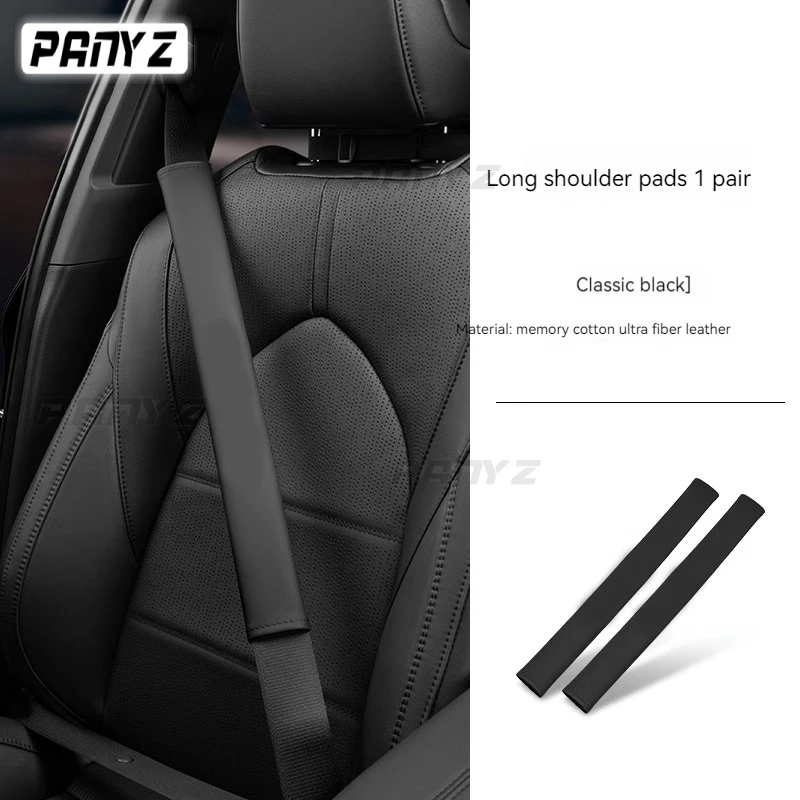 Universal Car seat belt PU Leather Safety Belt Shoulder Cover Breathable Protection For Audi Benz Toyota Honda VW KIA  Tesla