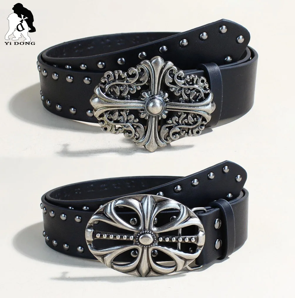 Nuevo Y2K Spicy Girl Willow Nail cinturón de moda para mujer versátil Retro Jeans moda hombres cinturón estilo oscuro cinturón decorativo para mujer