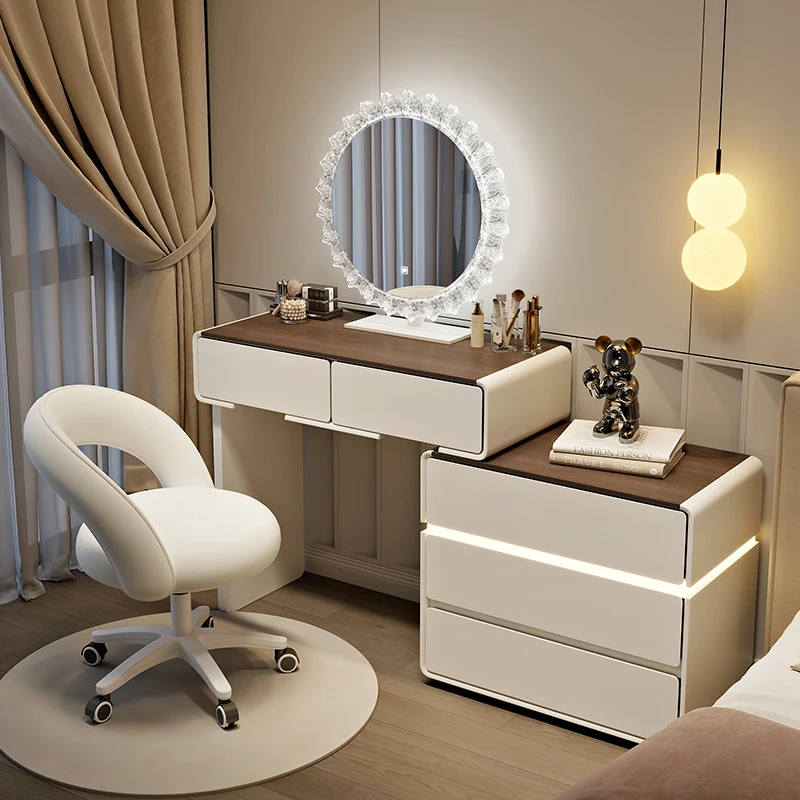 

Light Nordic Style Dressing Table Stool Storage Organizer Near Bed White Dressing Table Drawers Fashion Coiffeuse Furniture