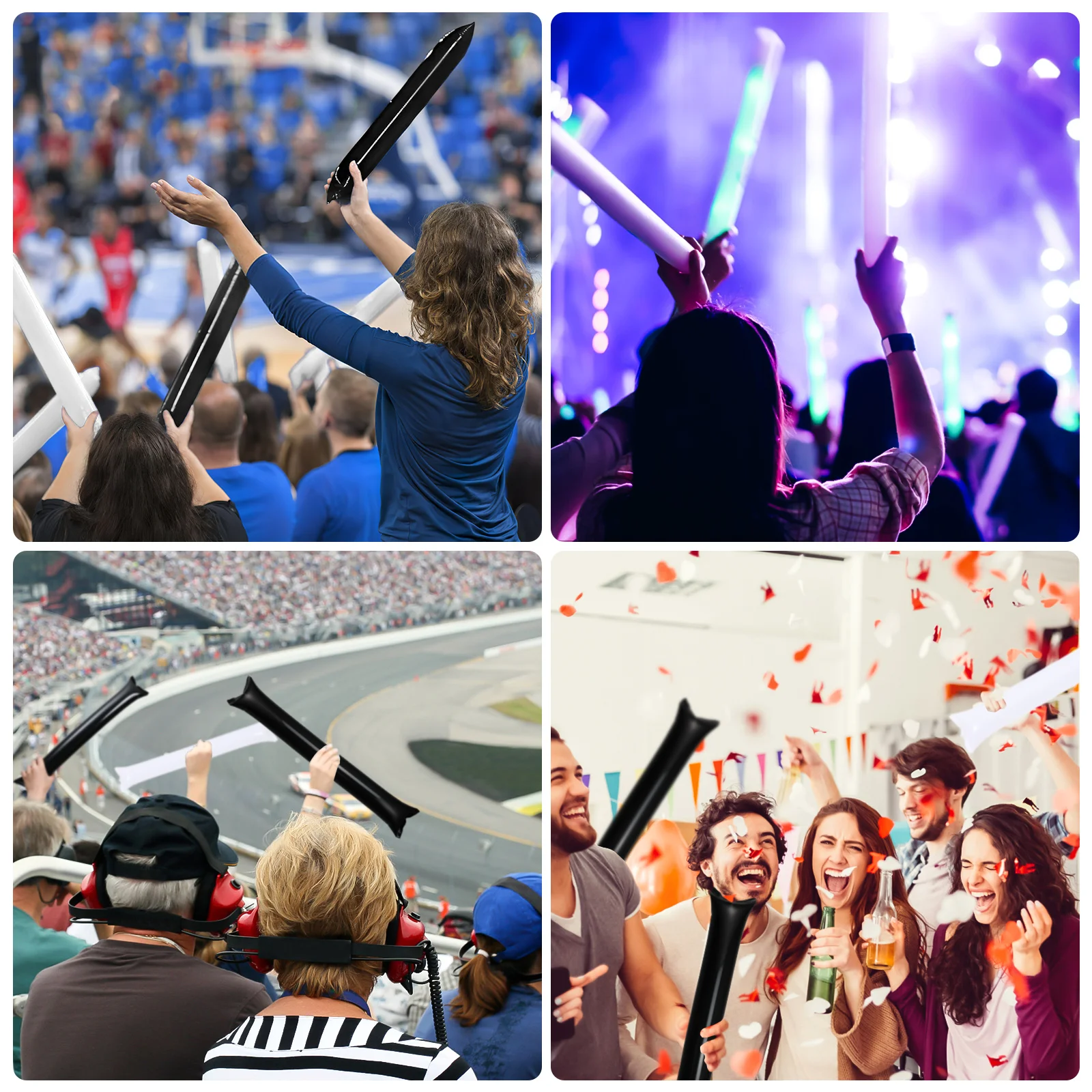 スポーツサンダースティックチアリーダー結婚式コンペインフレータブル子供応援グロー