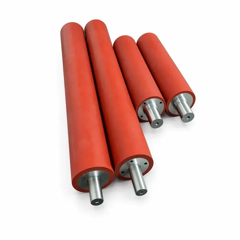 for Customized Industrial  Rubber Coated Roller Acid Alkali Resistant Silicone Rubber Roller  Manufacturing