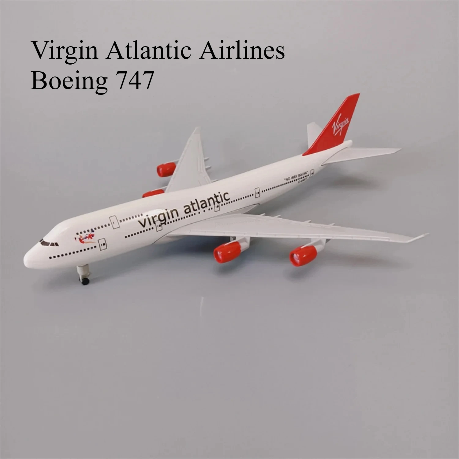 Британская Air Virgin Atlantic Airlines Boeing 747 B747 20 см, литая под давлением модель самолета из сплава металла, модель самолета с колесами