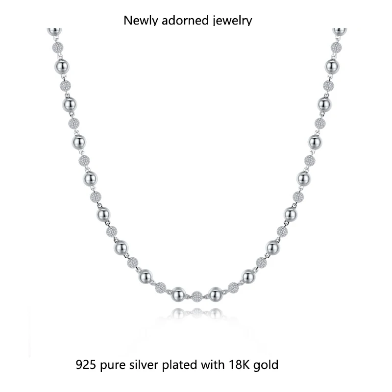 

S925 silver European and American cyberpunk INS minimalist style necklace and hip-hop bracelet wholesale cross-border