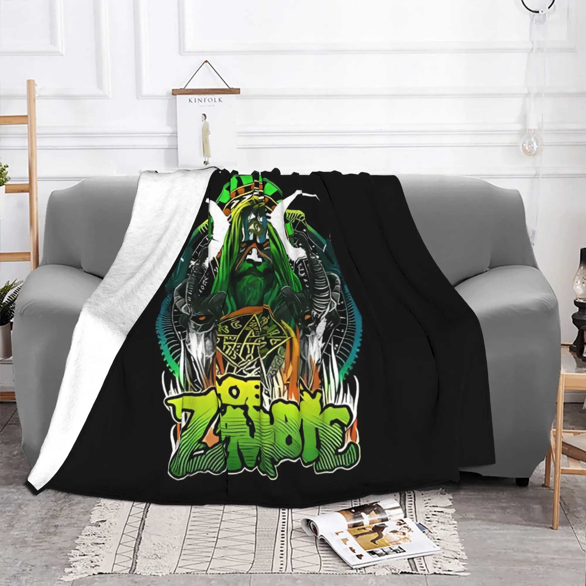 1PC Music Tour Halloween  Band Singer Album New the robzombie Blanket Super Cosy Plush Home Living Room Sofa halloween