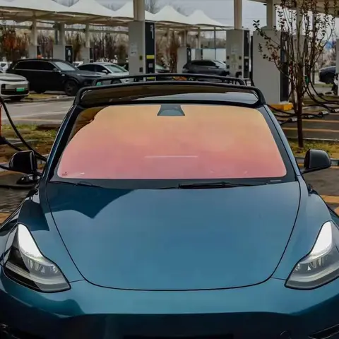 Orange  size 52x600cm Chameleon film Violet film Vlt70% HD UV protection cool color high heat insulation