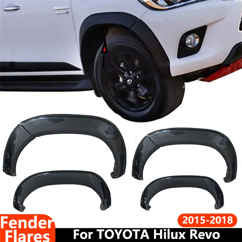 Car Fender Flare for Toyota Hilux Revo 2015 2016 2017 2018 Flares Mud Flaps Arches  Double Cabin 4x4 Car Accessories