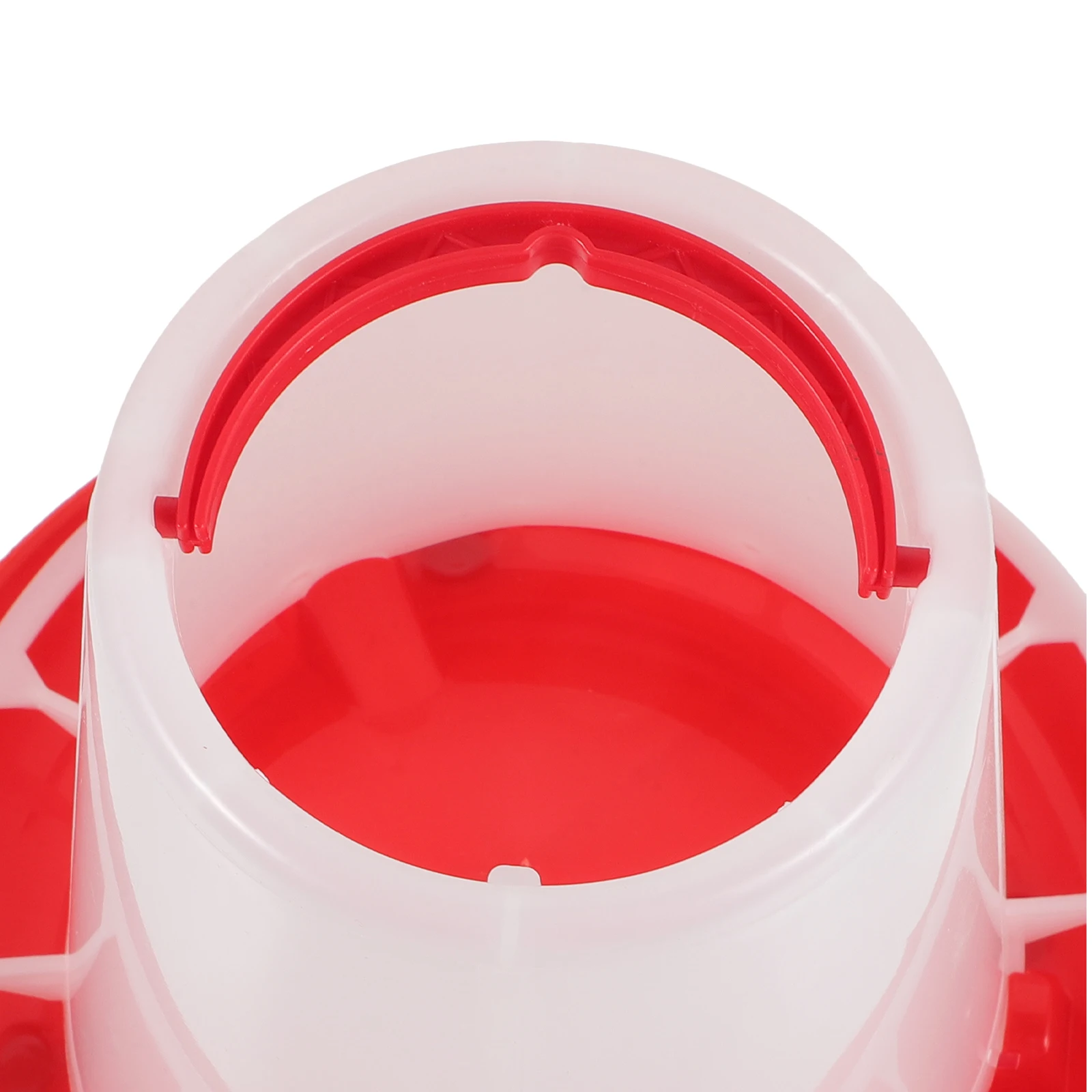 

Plastic Chicken Feeder 1 5KG Chick Feed Bucket Durable Reusable Poultry Feeding Supplies Duck Food Dispenser Hanging Design Home