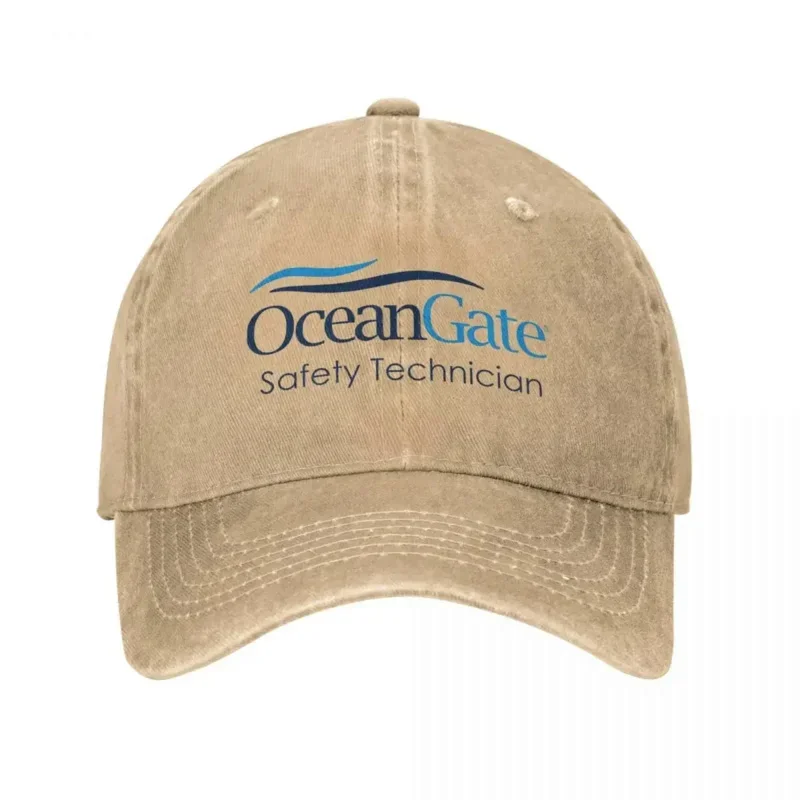 

Vintage OceanGate Safety Technician Baseball Cap Unisex Style Distressed Washed Headwear Outdoor All Seasons Travel Hats Cap