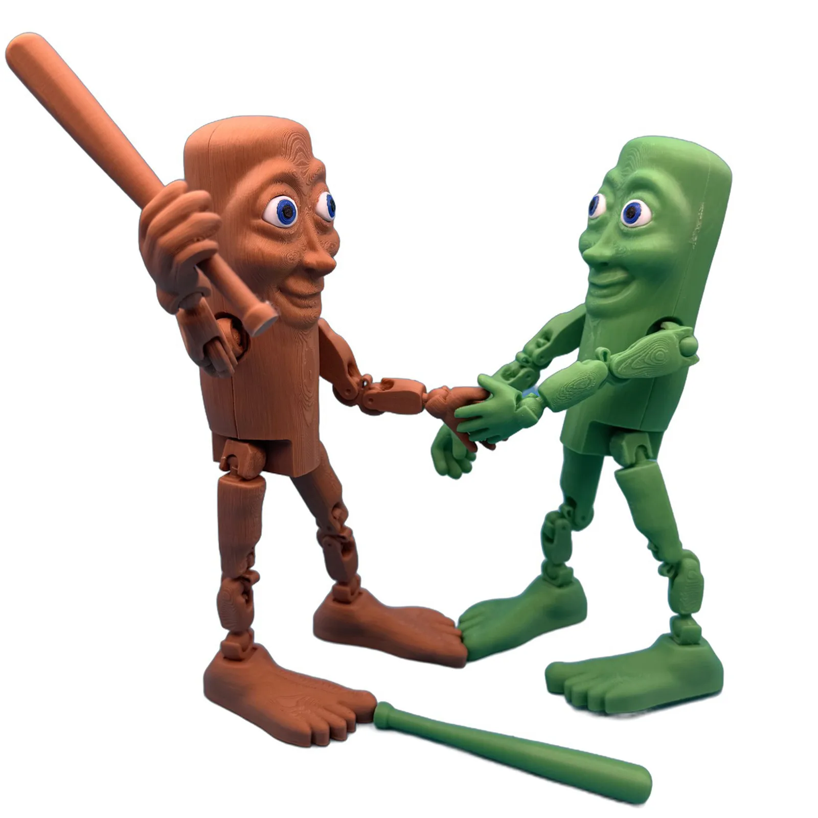 شخصية الحركة القابلة للجمع بطباعة ثلاثية الأبعاد تتضمن رأسًا وأيديًا وإكسسوارات فيديو قابلة للتبديل