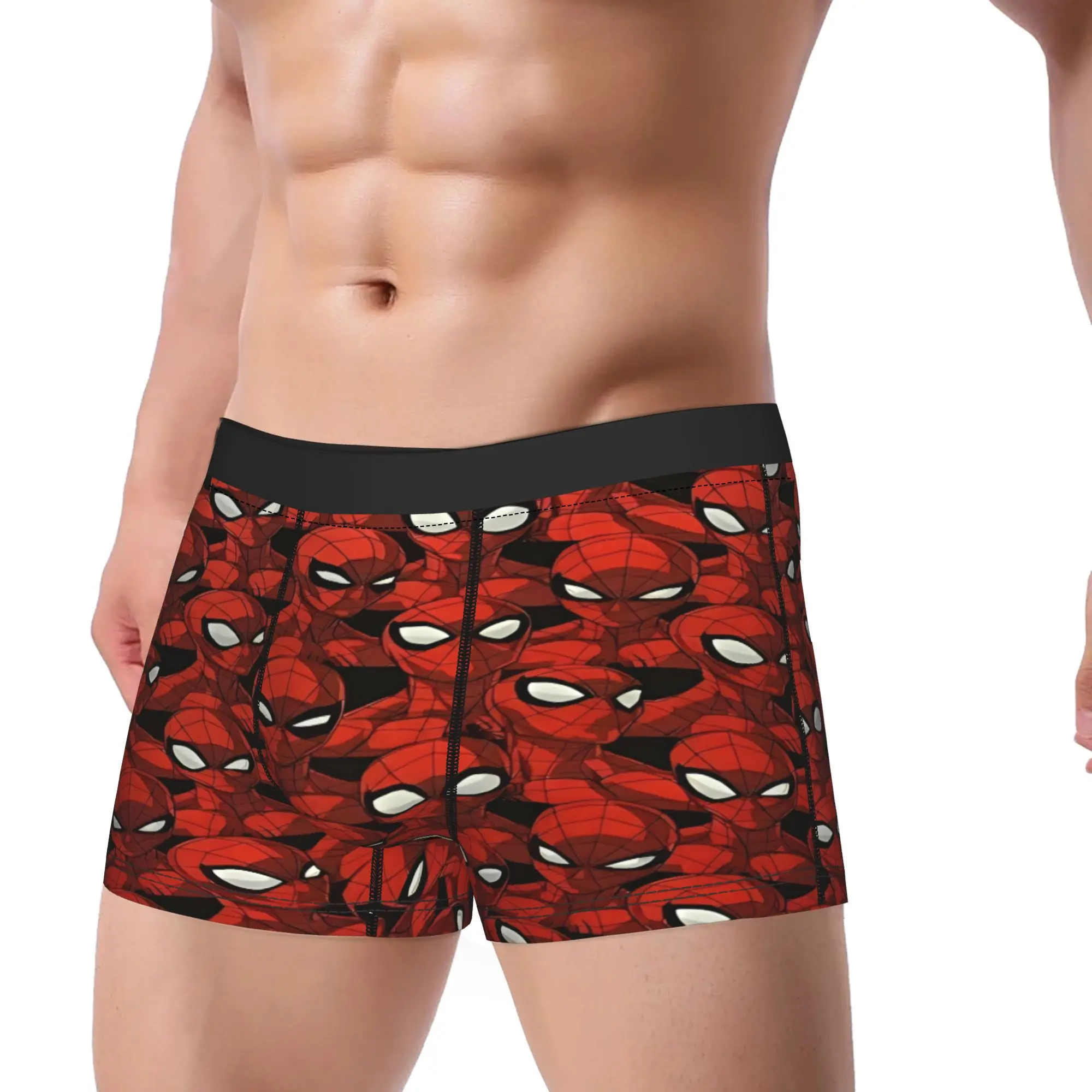 S-Spiders Heroes Underwear  Male Underpants Printed Breathable Boxer Shorts Quality Shorts Briefs Plus Size