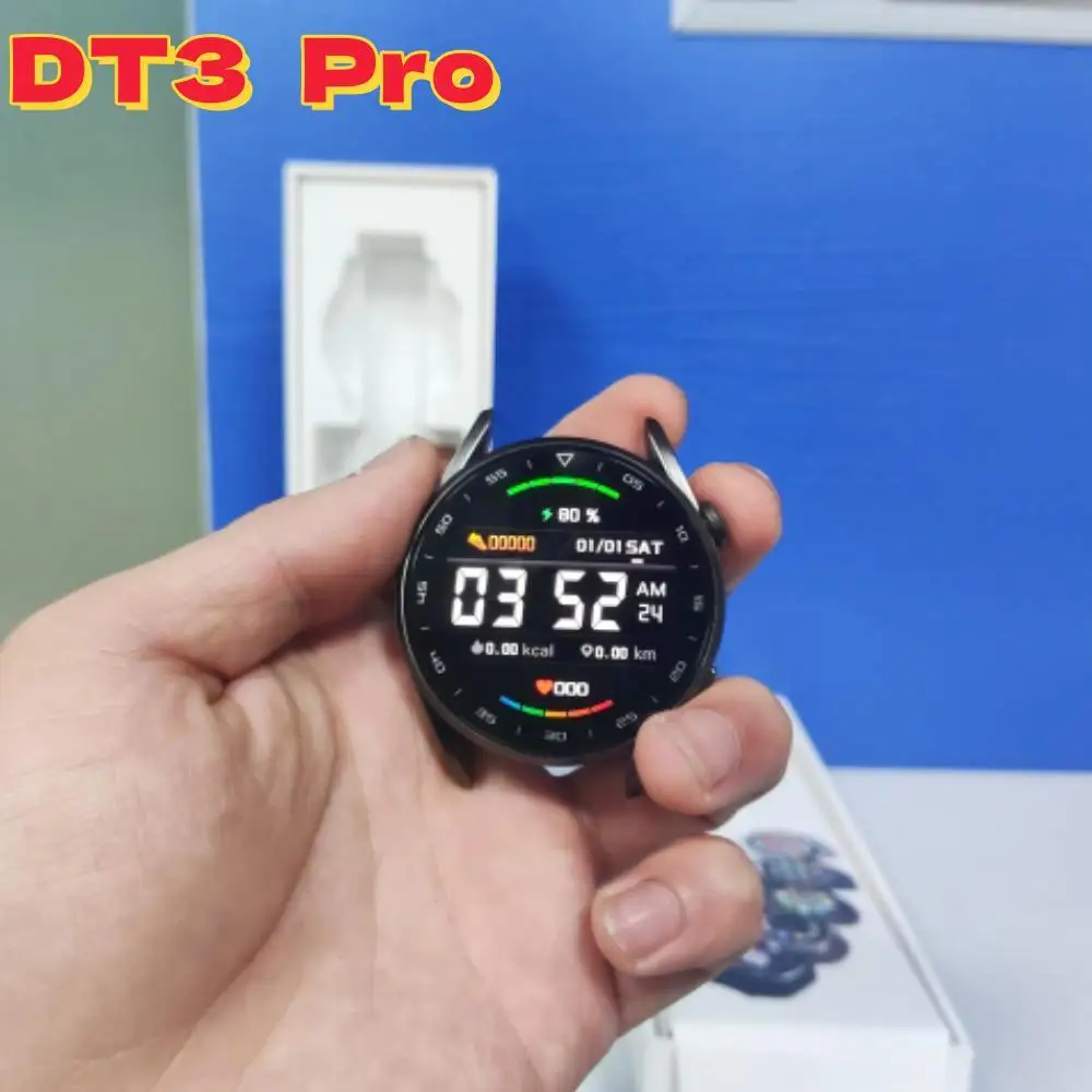 

DT3 Pro Smart Watch IP68 Waterproof BT Call Music Player AI Voice Assistant Password GPS Tracker Wirelss Charging Smartwatch