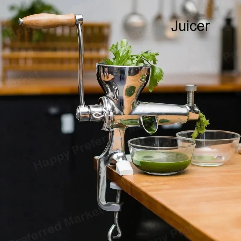 Stainless Steel Wheatgrass Juicer Auger Slow Squeezer Fruit Wheat Grass Vegetable Orange Juice Press Extractor Juicing Machine