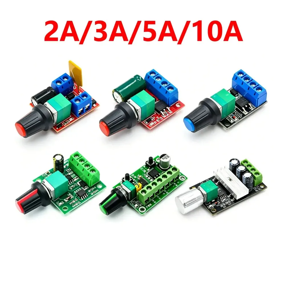 1pcs 2A 3A 5A 10A Voltage Regulator PWM DC Motor Speed Controller Governor Stepless Speed Regulator LED Dimmer Power Controller