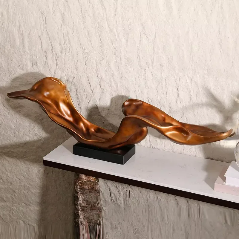 Nordic style handmade antique brass accessories desktop supplies modern resin luxury desktop abstract sculpture home