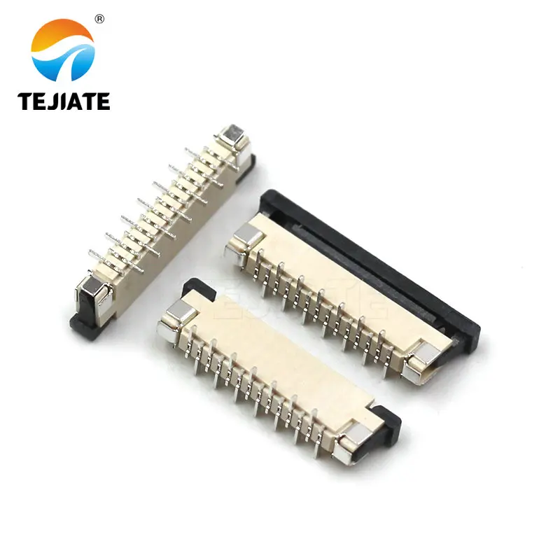 10PCS FPC connector FFC cable socket 1.0mm vertical SMT with locking buckle 4P6P8P10P12P14P16P18P20P24P28P