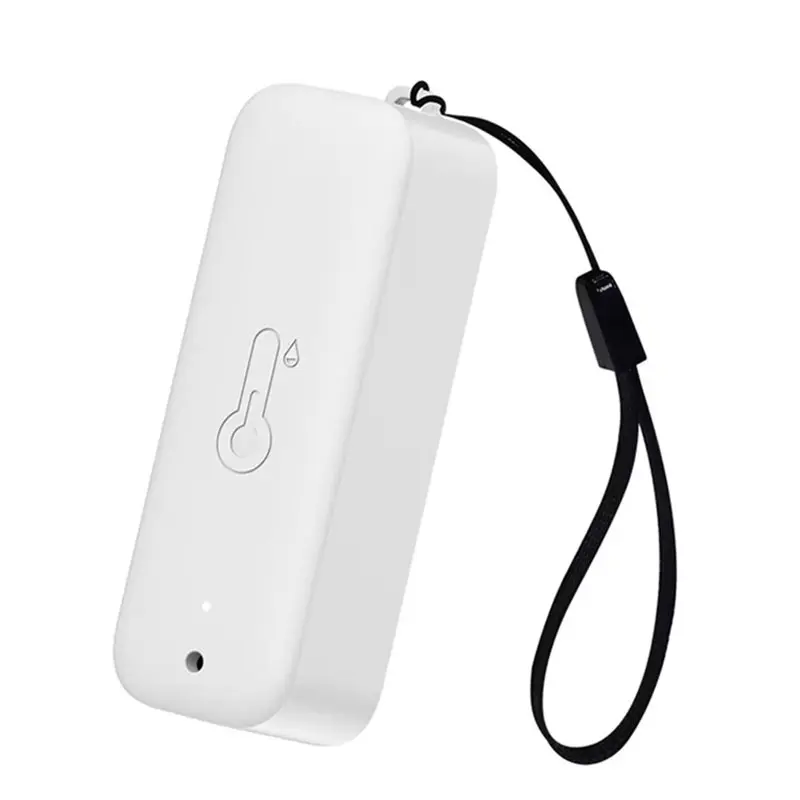 B08B-Tuya Wifi Smart Temperature Humidity Sensor IP65 Waterproof For Google Assistant For Home, Hanging Rope Included