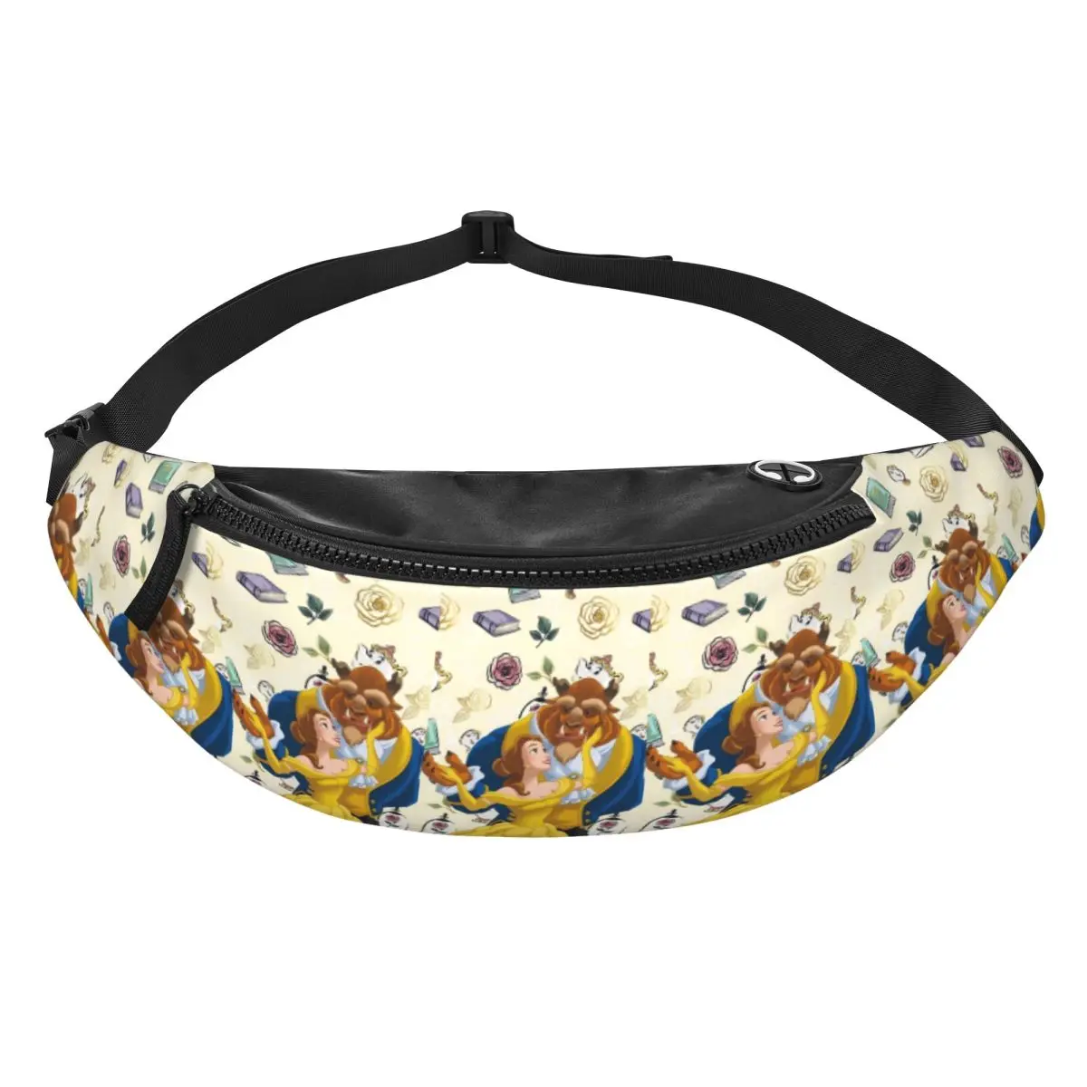 

Custom Beauty Anime And The Beast Fanny Pack Women Men Crossbody Waist Bag for Traveling Phone Money Pouch