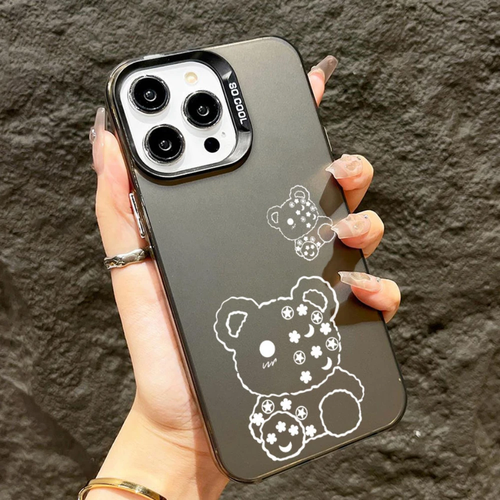 For Infinix Hot 30 4G Hot 30i NFC Hot 40 Pro 40i 30i Case Soft Silicone IMD Cute Bear Phone Case For Hot30 11 10 Play NFC Cover