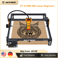 ACMER P1 S PRO 6W Laser Engraver 445±5nm Blue Laser DIY Cut Engraving Machine Engrave Mark Wood Metal Acrylic Glass Leather