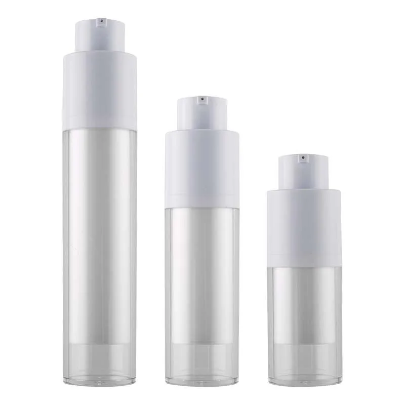 Hautpflege/50ml Airless-Pumpe drehen Kosmetik behälter gefrostet Doppels chicht verdickte quadratische Lotion leere Airless-Flasche