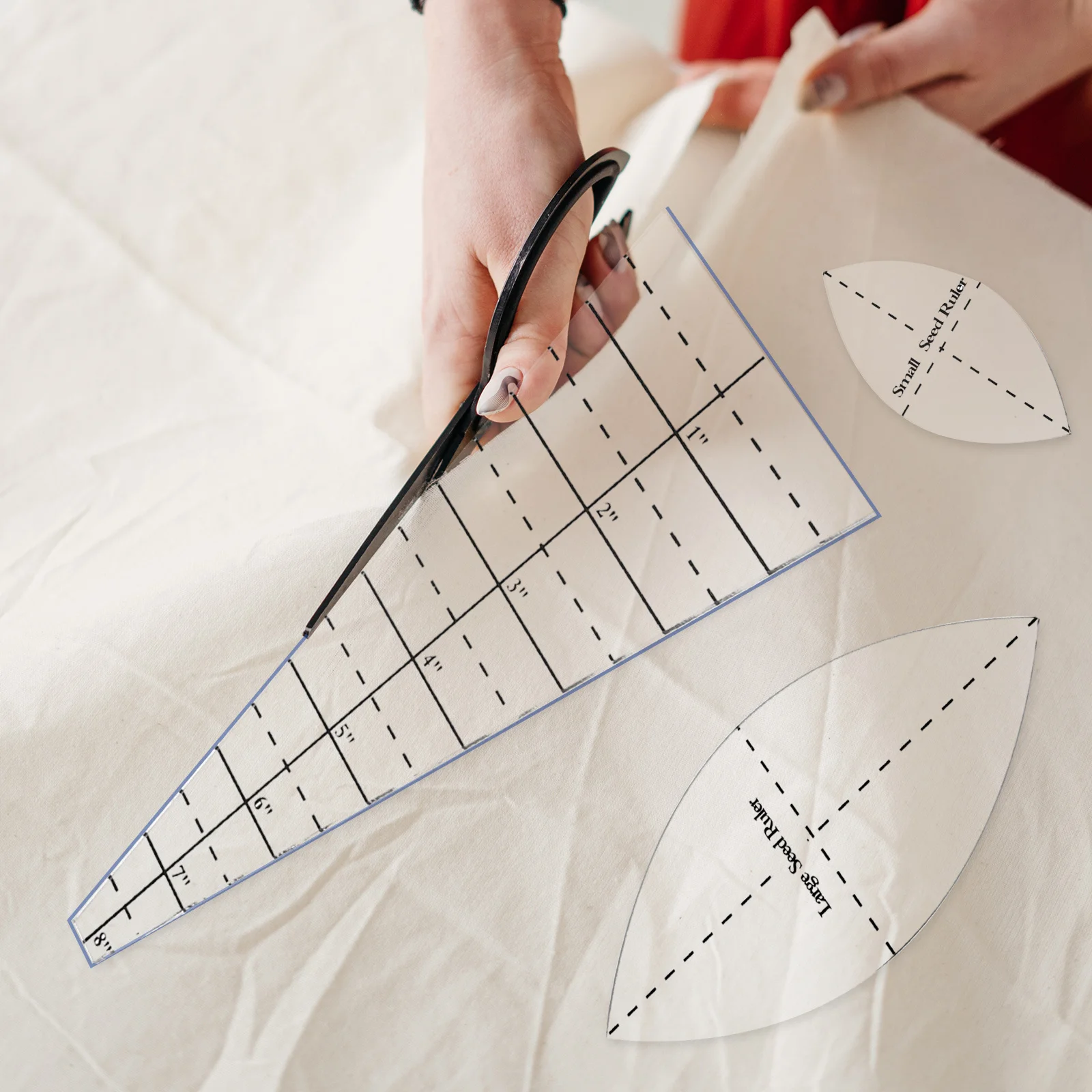 

1Set Quilting Templates Acrylic Sewing Ruler Transparent Cutout Guide for Machine Quilting Sewing Crafts DIY Patchwork Tool