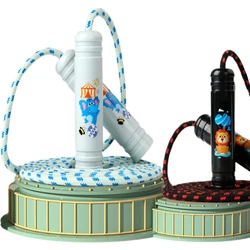 Adjustable Cotton Rope Children's Sports Jump Rope with Lovely Cartoon Handle Fillet Design for Outdoor Fitness Skipping Toy